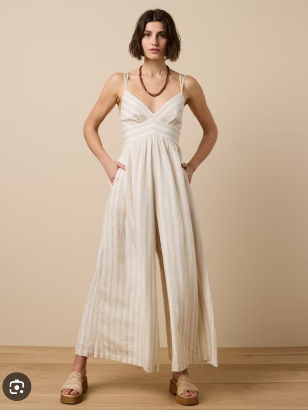 AE Plunge Wide Leg Jumpsuit